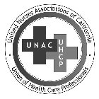 UNITED NURSES ASSOCIATIONS OF CALIFORNIA · UNION OF HEALTH CARE PROFESSIONALS · UNAC UHCP