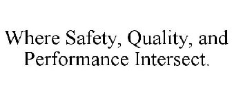 WHERE SAFETY, QUALITY, AND PERFORMANCE INTERSECT.