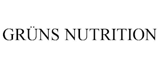 GRÜNS NUTRITION