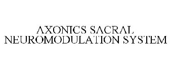 AXONICS SACRAL NEUROMODULATION SYSTEM