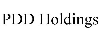 PDD HOLDINGS