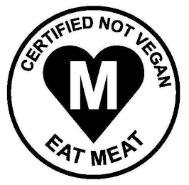 CERTIFIED NOT VEGAN M EAT MEAT