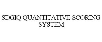 SDGIQ QUANTITATIVE SCORING SYSTEM