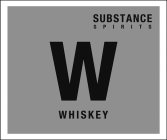 W WHISKEY SUBSTANCE SPIRITS