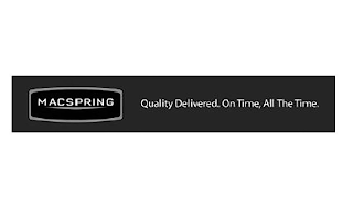 MACSPRING QUALITY DELIVERED. ON TIME, ALL THE TIME.