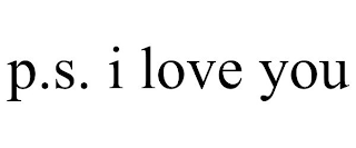 P.S. I LOVE YOU