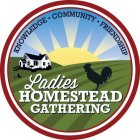 LADIES HOMESTEAD GATHERING KNOWLEDGE · COMMUNITY · FRIENDSHIP