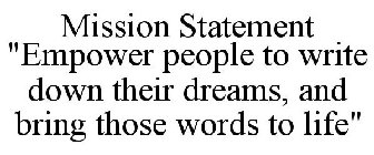 MISSION STATEMENT 