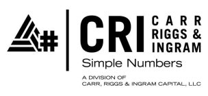 CRI CARR RIGGS & INGRAM SIMPLE NUMBERS A DIVISION OF CARR, RIGGS & INGRAM CAPITAL, LLC