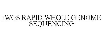 RWGS RAPID WHOLE GENOME SEQUENCING