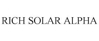 RICH SOLAR ALPHA