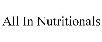 ALL IN NUTRITIONALS