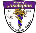 KREWE OF ASCLEPIUS EST 2022 EDUCATE ADVOCATE VOLUNTEER