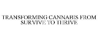 TRANSFORMING CANNABIS FROM SURVIVE TO THRIVE