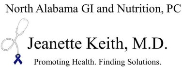 NORTH ALABAMA GI AND NUTRITION, PC JEANETTE KEITH, M.D. PROMOTING HEALTH. FINDING SOLUTIONS.