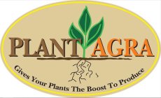 PLANT AGRA GIVES YOUR PLANTS THE BOOST TO PRODUCE