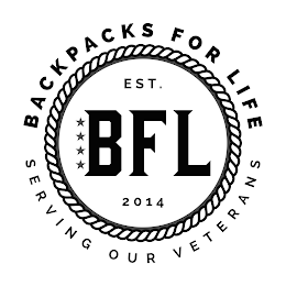 BACKPACKS FOR LIFE SERVING OUR VETERANS BFL EST. 2014