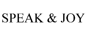 SPEAK & JOY
