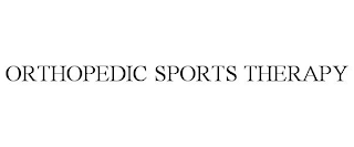 ORTHOPEDIC SPORTS THERAPY