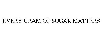 EVERY GRAM OF SUGAR MATTERS