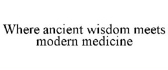 WHERE ANCIENT WISDOM MEETS MODERN MEDICINE