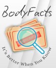 BODYFACTS IT'S BETTER WHEN YOU KNOW CONFIDENTIAL