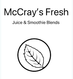 MCCRAY'S FRESH JUICE & SMOOTHIE BLENDS