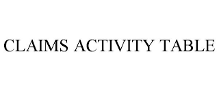 CLAIMS ACTIVITY TABLE