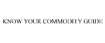 KNOW YOUR COMMODITY GUIDE