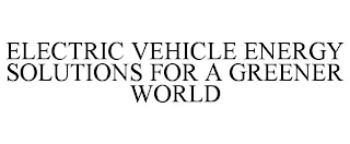 ELECTRIC VEHICLE ENERGY SOLUTIONS FOR A GREENER WORLD