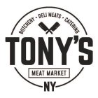 TONY'S BUTCHERY · DELI MEATS · CATERING MEAT MARKET NY