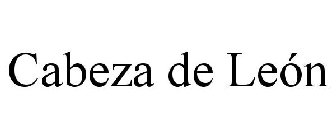 CABEZA DE LEÓN