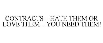 CONTRACTS - HATE THEM OR LOVE THEM...YOU NEED THEM!