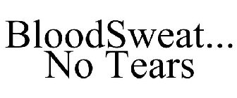 BLOODSWEAT... NO TEARS