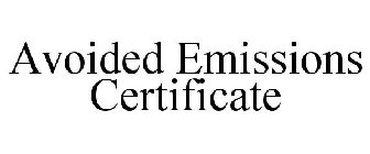 AVOIDED EMISSIONS CERTIFICATE