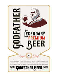 GODFATHER DEVANS BREWING CRAFT BEERS SINCE 1967 FINEST MALTS GERMAN HOPS THE LEGENDARY PREMIUM BEER ENJOYED NO.1  SINCE 1967 DEVANS MODERN BREWERIES GLOBALLY GODFATHER BEER OWES ITS DISTINCTIVE TASTE