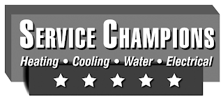 SERVICE CHAMPIONS HEATING · COOLING · WATER · ELECTRICAL