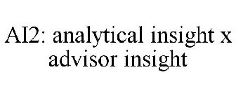 AI2: ANALYTICAL INSIGHT X ADVISOR INSIGHT