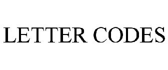 LETTER CODES
