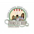 SHARE A COOKIE. SHARE HAPPINESS! THREE CHIP CONFECTIONS