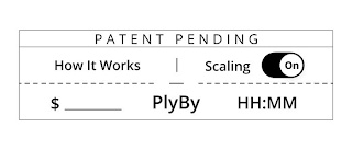 PATENT PENDING HOW IT WORKS SCALING ON $ PLYBY HH:MM