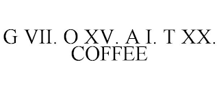 G VII. O XV. A I. T XX. COFFEE