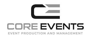 CE CORE EVENTS EVENT PRODUCTION AND MANAGEMENT