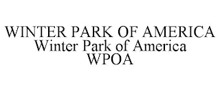 WINTER PARK OF AMERICA WINTER PARK OF AMERICA WPOA