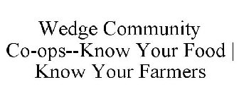 WEDGE COMMUNITY CO-OPS--KNOW YOUR FOOD | KNOW YOUR FARMERS