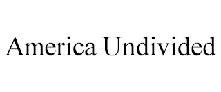 AMERICA UNDIVIDED