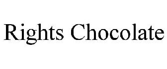 RIGHTS CHOCOLATE