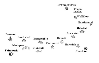 PROVINCETOWN TRURO WELLFLEET EASTHAM ORLEANS BREWSTER DENNIS BARNSTABLE SANDWICH BOURNE MASHPEE FALMOUTH HYANNIS YARMOUTH HARWICH CHATHAM