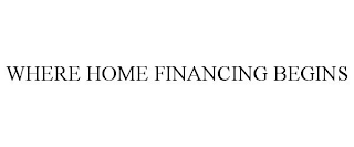 WHERE HOME FINANCING BEGINS