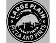 LARGE PLAIN PIZZA AND PINTS PITTSBURGH PENNSYLVANIA